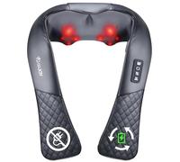 YoooJOY Masseur Shiatsu sans fil 4D pour les épaules et le cou avec chaleur pour soulager la douleur des tissus profonds, portable pour la maison, le bureau, la voiture - Cadeau relaxant pour maman,