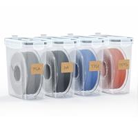 YOOPAI Boîte de rangement pour filament - Lot de 4 conteneurs de filament pour impression 3D - Scellage et protection - Rangement portable avec dessicants et étiquettes - Étanche à l'eau et à la