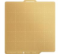 YOOPAI Plaque d'Impression PEI 257x257mm Texturée Dorée avec Repères de Dimension, Lit Magnétique Double Face à Ressort pour Bambu Lab X1C/X1/X1E/A1/P1S/P1P Imprimantes 3D