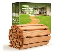 Yoopin Allée de jardin en bois de 2,4 m, en sycomore, résistante aux intempéries et antidérapante, pour jardin, cour, plage, fête de mariage (naturel)
