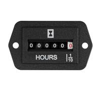 Yooreal AC 110-250V Jauge de compteur d’heure mécanique, pas de compteur d’heure de batterie, étanche pour moteur diesel tracteur générateur RV tondeuse à gazon souffleur à neige (AC 110-250V)