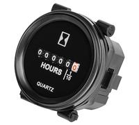 Yooreal AC110V-250V Jauge d’horlogerie mécanique ronde numérique compteur d’heures, étanche IP67 pour tracteur de jardin voilier Tondeuse à gazon à rayon de braquage zéro Générateur.