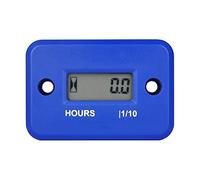 Yooreal Compteur d’heures inductif numérique étanche IP68, fonctionne sur 2/4 temps divers de ZTR/tondeuse à gazon autoportée tondeuse terrestre tondeuse UTV tracteur dirt bike moto etc(HM006A Bleu)