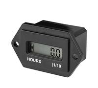 Yooreal Compteur d’heures numérique LCD,DC 4.5V à 90V, heures totales réinitialisables,stockage de données pour tondeuse à gazon,tracteur,générateur,voiturette de golf,tondeuse terrestre,UTV,etc.