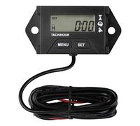 Yooreal Compteur d'heures d'entretien numérique Tachymètre pour petit moteur à essence 2 ou 4 temps Générateur de tracteur de pelouse Tronçonneuse Moto Paramoteur Hors-bord Moteur