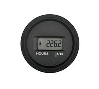 Yooreal Compteur horaire de générateur AC/DC 5-277V, compteur d'heures d'entretien rond, étanche, fonctionne sur divers ZTR/Générateur de tracteur de tondeuse à gazon autoportée Débroussailleuse