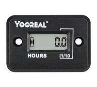 Yooreal Compteur Horaire Inductif Numérique Étanche IP68 Fonctionne sur 2/4 Temps Divers ZTR/Tondeuses à gazon autoportées,Tondeuse terrestre,Débroussailleuse UTV,Tracteur,Bateau VTT Moteur hors-bord