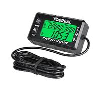 Yooreal Compteur horaire numérique et jauge de tachymètre, heures d'entretien, conception étanche pour tondeuse à gazon, séparateur de bûches, compresseur, moto, jet ski, souffleuse à neige, Dirt Bike