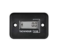 Yooreal Compteur horaire numérique, tachymètre, conception étanche pour tronçonneuse, moteur de voiture, tracteur, moteur hors-bord, générateur de jardin, ATV, souffleuse à neige, Dirt Bike