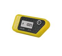 Yooreal Compteur horaire sans fil alimenté par batterie, jauge de détection de vibration pour tracteur de pelouse, chariot de golf, tronçonneuse, déchiqueteuse à bois, fendeuse de bûches (Yellow)