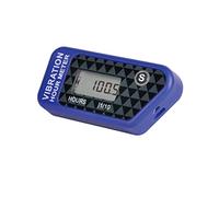 Yooreal Compteur horaire sans fil alimenté par batterie, jauge de détection de vibration pour tracteur de pelouse, chariot de golf, tronçonneuse, déchiqueteuse à bois, fendeuse de bûches (Blue)