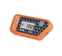 Yooreal Compteur horaire sans fil alimenté par batterie, jauge de détection de vibration pour tracteur de pelouse, chariot de golf, tronçonneuse, déchiqueteuse à bois, fendeuse de bûches (Orange)