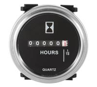 Yooreal DC 6V-80V Jauge d’horlogerie mécanique ronde numérique compteur d’heures, étanche IP67 pour tracteur de jardin voilier Tondeuse à gazon à rayon de braquage zéro Générateur.
