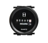 Yooreal (DC 8-80V) Rond Mécanique Jauge de Compteur d’Heures,Compteur Heure Moto Numérique,Étanche Pour Tracteur de Jardin Voilier Zero Turn Tondeuse à Gazon Générateur
