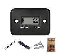 Yooreal Digital Inductive Compteur d’heures Hour Meter étanche IP68, fonctionne sur divers de ZTR/Riding Lawn Mower Land Trimmer UTV Brush Cutter Tractor ATV Boat Dirt Bike Motorcycle. (HM006A Noir)