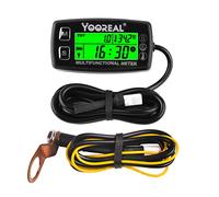 Yooreal Jauge de température du moteur, compteur TEMP, compteur horaire tachymètre d’arrêt de l’utilisateur pour scooter motoneige mini vélo moto tondeuse génératrice camion à benne basculante