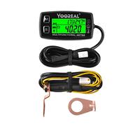 Yooreal Jauge de température du moteur, compteur TEMP, tachymètre d’arrêt de l’utilisateur pour scooter motoneige mini vélo moto tondeuse génératrice camion à benne basculante