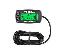 Yooreal Tachymètre numérique/compteur horaire, alerte d'entretien, batterie remplaçable pour générateur de tracteur de pelouse Mini vélo tronçonneuse ATV moteur hors-bord motoneige