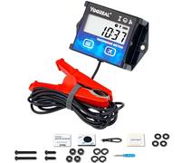 YOOREAL Tachymètre numérique, compteur horaire, rappel d’entretien avec clips, rétroéclairage, batterie intégrée, étanche pour tondeuse à gazon, moto, etc.