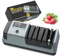 YOORLEAY Aiguiseur de couteaux électrique 5 en 1, 3 vitesses de rotation, réglable pour couteaux à lame droite, dentelés, à hacher et ciseaux