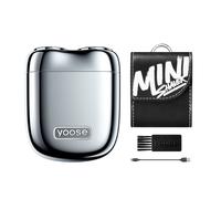 YOOSE-MINI 2 Rasoir léger, matériau en alliage, rasoir élégant et portable, facile à nettoyer et à entretenir,Argent
