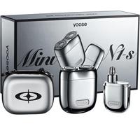 yoose MINI Rasoir & Tondeuse à poils de nez - Silencieux, IPX7 étanche, compact & portable - Cadeau masculin noble en argent
