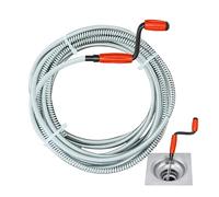 YOOSI Furet Deboucheur Canalisation, furet deboucheur avec Manivelle 5 m × 6 mm, Deboucheur Evier, Deboucheur Toilette Convient aux éviers de Cuisine et Aux Tuyaux de Salle de Bain