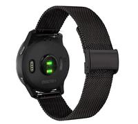 YOOSIDE Bracelet de montre pour Garmin Vivoactive 4S 40 mm/Vivomove 3S, bracelet en maille en acier inoxydable pour Withings Steel HR 36 mm/Activite, Fossil Q Venture Gen 3/Gen 4 (Noir)