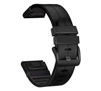 YOOSIDE Compatible avec Bracelet Fenix 6 / Fenix 5, QuickFit 22mm Cuir véritable souple avec bracelet de montre étanche en silicone pour Garmin Fenix 6 Pro/Sapphire,Approach S62/S60,Quatix 6 (Noir)
