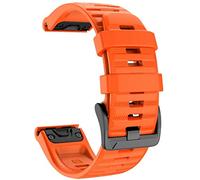 YOOSIDE QuickFit Bracelet de montre pour Garmin Fenix 6X Pro/Sapphire, 26 mm souple en silicone hypoallergénique étanche pour Garmin Fenix 5X/5X Plus, Fenix 3, Quatix 3, Tactix Bravo 26mm for Fenix 6X Pro / Sapphire Orange