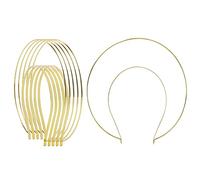 Yoosit - Lot de 6 bandeaux à 2 couches en métal doré - Serre-tête - Pour mariage, mariée, bal de fin d'année, fête, cosplay, costume