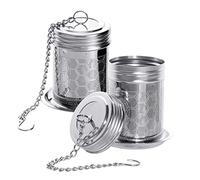 Yoosso 2PCS Infuseur Thé, Filtre à Thé Boule à The Filtre The pour Tasse Infuseur Thé Trou Fin avec Couvercle & Bac de Récupération pour Mug Tasse Théière Verre