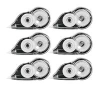 Yoosso 6 PCS Rubans Correcteurs, 12m x 5 mm Souris Correcteur Blanc Mini Roller de Correction avec Capuchon Protecteur pour Fourniture Scolaire École Bureau (Noir)