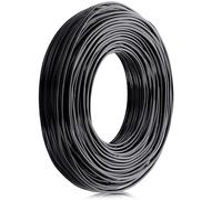 Yoosso - Fil de bricolage, noir, 50 m x 1 mm, pour bricolage, liaison, bijoux, modelage, fabrication de bijoux, travaux manuels
