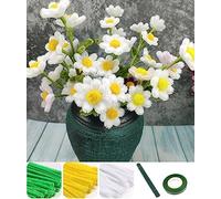 YOOTOM Kit de fabrication de Marguerites à tige de chenille,DIY Chenille Tige Cure Pipe Marguerites Création, Craft Floral Chenille Stems Pipe Cleaners pour 18 Marguerites Bouquets