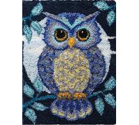 YOOTOM Kit de Tapis de Crochet à Point Noué Set Tapis à Point noué Loquet Bricolage, Création de Tapis à Crocher pour Adultes, Patron Imprimé, 50x38cm