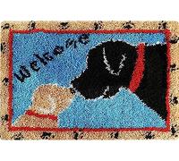 YOOTOM Tapis à nouer soi-même - Kit de nouage - Pour enfants et adultes - Motif de couleurs pré-imprimé - 60 x 40 cm