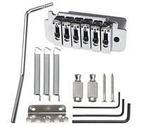 Yootones Chevalet trémolo 6 cordes pour guitare électrique compatible avec Squier Fender Strat (argent)