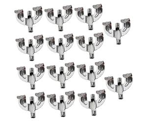 Yootones Lot de 14 crochets à griffes pour grosse caisse compatible avec grosse caisse de rechange (argent)