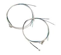 Yootones Lot de 2 cordes de violon (Sol Ré A E) avec extrémité sphérique en acier inoxydable et enfilage en nickel argenté pour violons 3/4 4/4