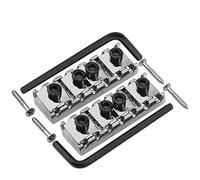 Yootones Lot de 2 écrous de verrouillage à 7 cordes pour guitare électrique - 48 mm - Compatible avec chevalet vibrato Floyd Rose (argent)
