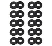 Yootones Lot de 20 bloque-sangles en silicone pour guitare Compatible avec Guitar Protect (Noir)