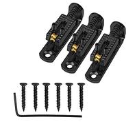 Yootones Lot de 3 chevalets de guitare individuels avec clé à molette, compatibles avec guitare électrique (noir)