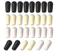 Yootones Lot de 30 capuchons en plastique pour interrupteur à bascule de guitare électrique 3 couleurs (noir/blanc/beige)