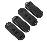 Yootones Lot de 4 boîtiers de batterie 9 V compatibles avec les micros actifs de guitare basse (Noir)