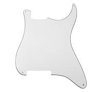 Yootones Pickguard vierge à 4 trous pour guitare électrique Fender Stratocaster Strat (3 plis, blanc)