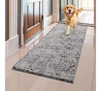 YOOTUKL Paillasson chenille antidérapant à séchage rapide en microfibre douce durable pour porte d'entrée, couloir, cuisine, salle de bain, 60 x 150 cm