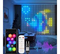 YOOULIT LED Curtain Lights, Rideaux Lumineux Intelligent avec DIY, 400 LEDs Umières Dynamiques pour Bricolage, IP65 Etanche, pour Décoration Murale de Chambre (2x2m)