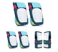 YOOXARMOR Protection Roller Enfant Fille,D'équipement de Protection 3-5-8 Enfants 6 en 1 Réglable Genouillères Coudières, Protège-Poignets pour BMX,Skateboard Scooter Inline Skate