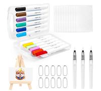 Yooyan Kit de peinture à texture magique, peinture bouffante magique, éponge de dessin 3D avec 12 stylos de couleur, papier à dessin créatif en mousse, peinture acrylique, texture mousse, papier de